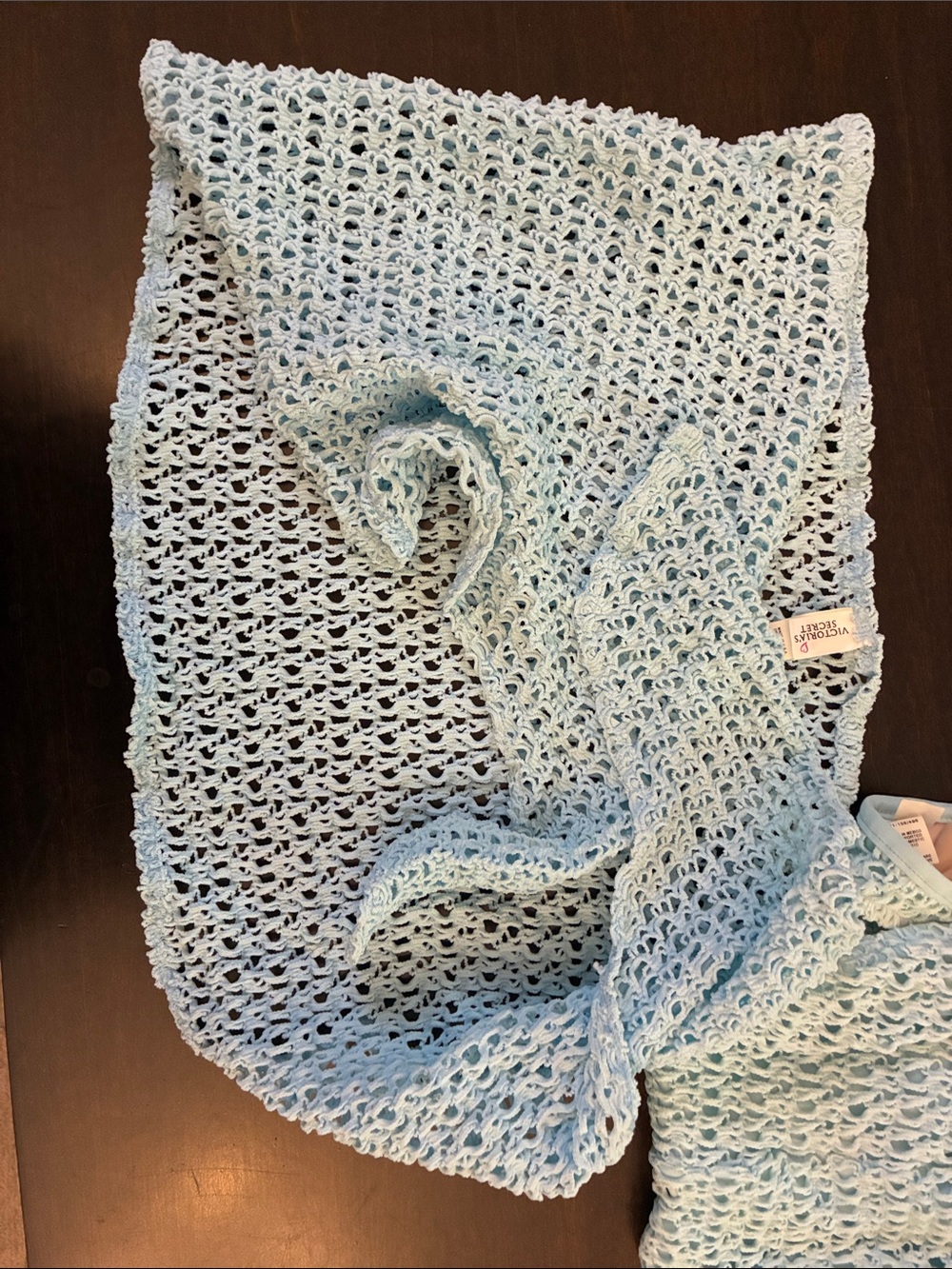 Y2K 3 piece Victoria Secret crochet bikini and wrap. Sz S / 34A - Picture 7 of 15